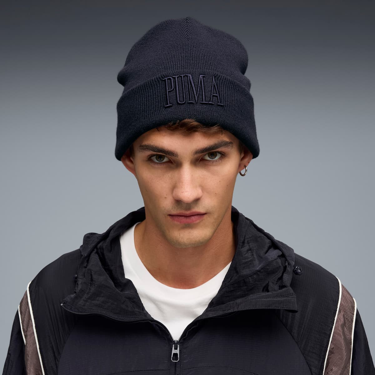 PUMA Classic graphic beanie, Blauw thumbnail 4
