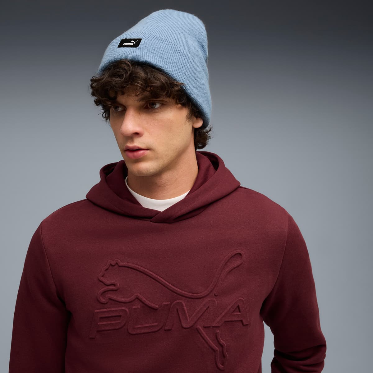 PUMA Essentials beanie met middelhoge kroon, Blauw thumbnail 4