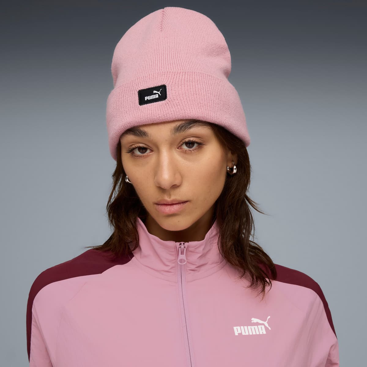 PUMA Essentials beanie met middelhoge kroon, Roze thumbnail 4