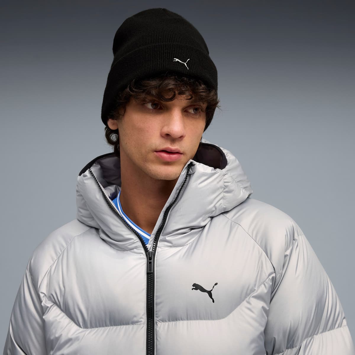 Metalen PUMA CAT beanie met hoge kroon, Zwart thumbnail 4