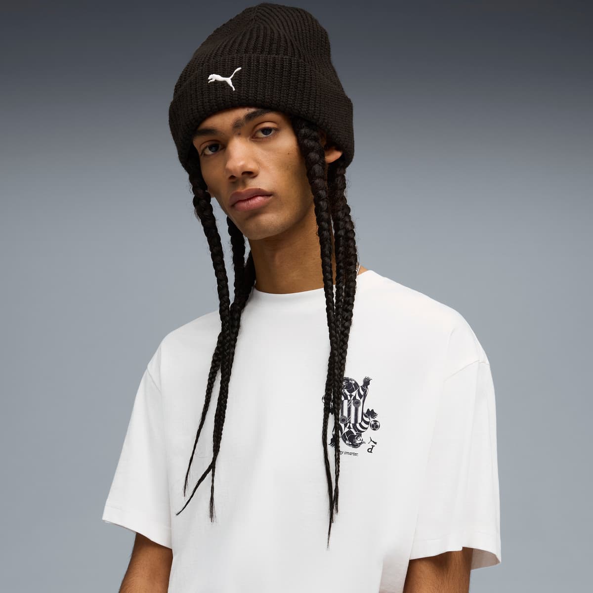 PUMA Premium Essentials beanie met hoge kruin, Zwart thumbnail 4