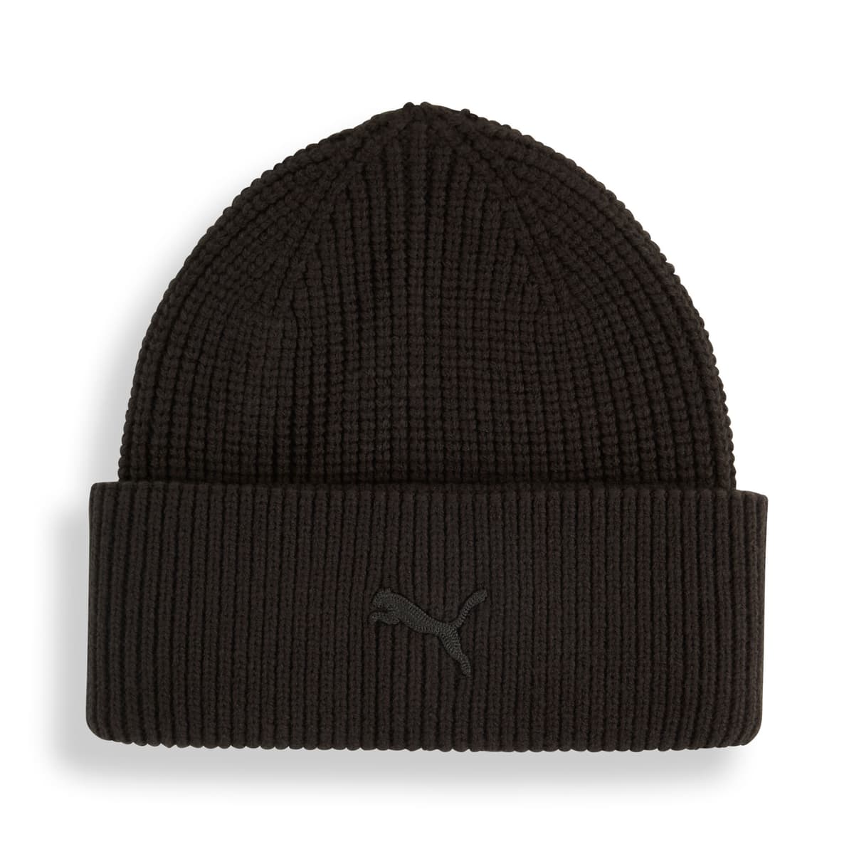 PUMA Wardrobe Essentials chunky beanie met middelhoge kruin, Zwart