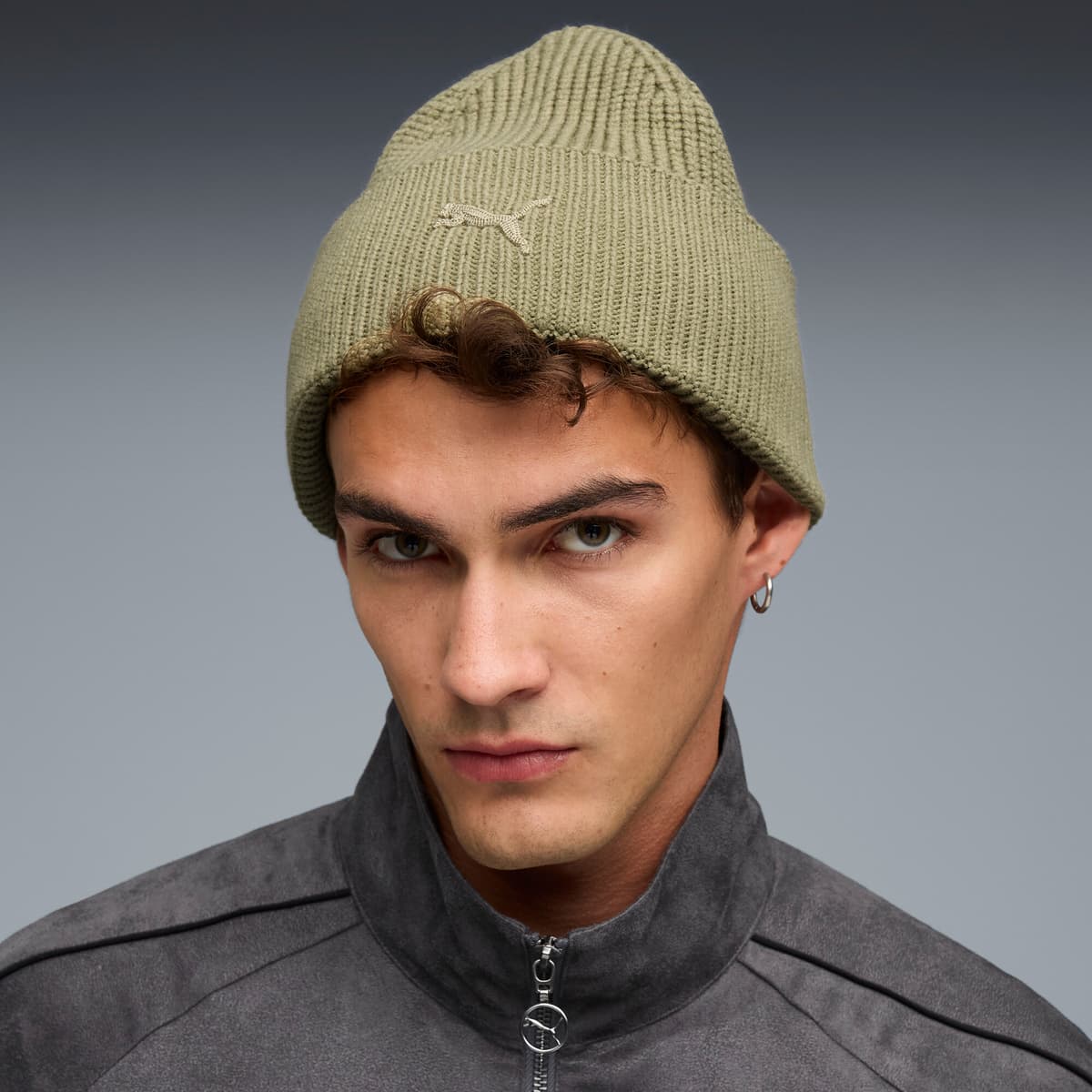 PUMA Wardrobe Essentials chunky beanie met middelhoge kruin thumbnail 4