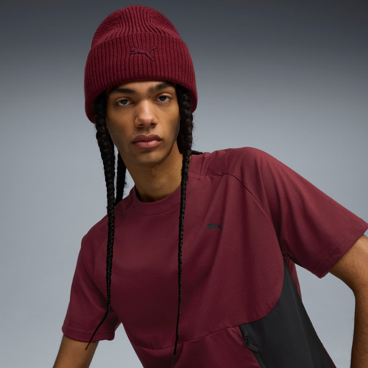 PUMA Wardrobe Essentials chunky beanie met middelhoge kruin thumbnail 4