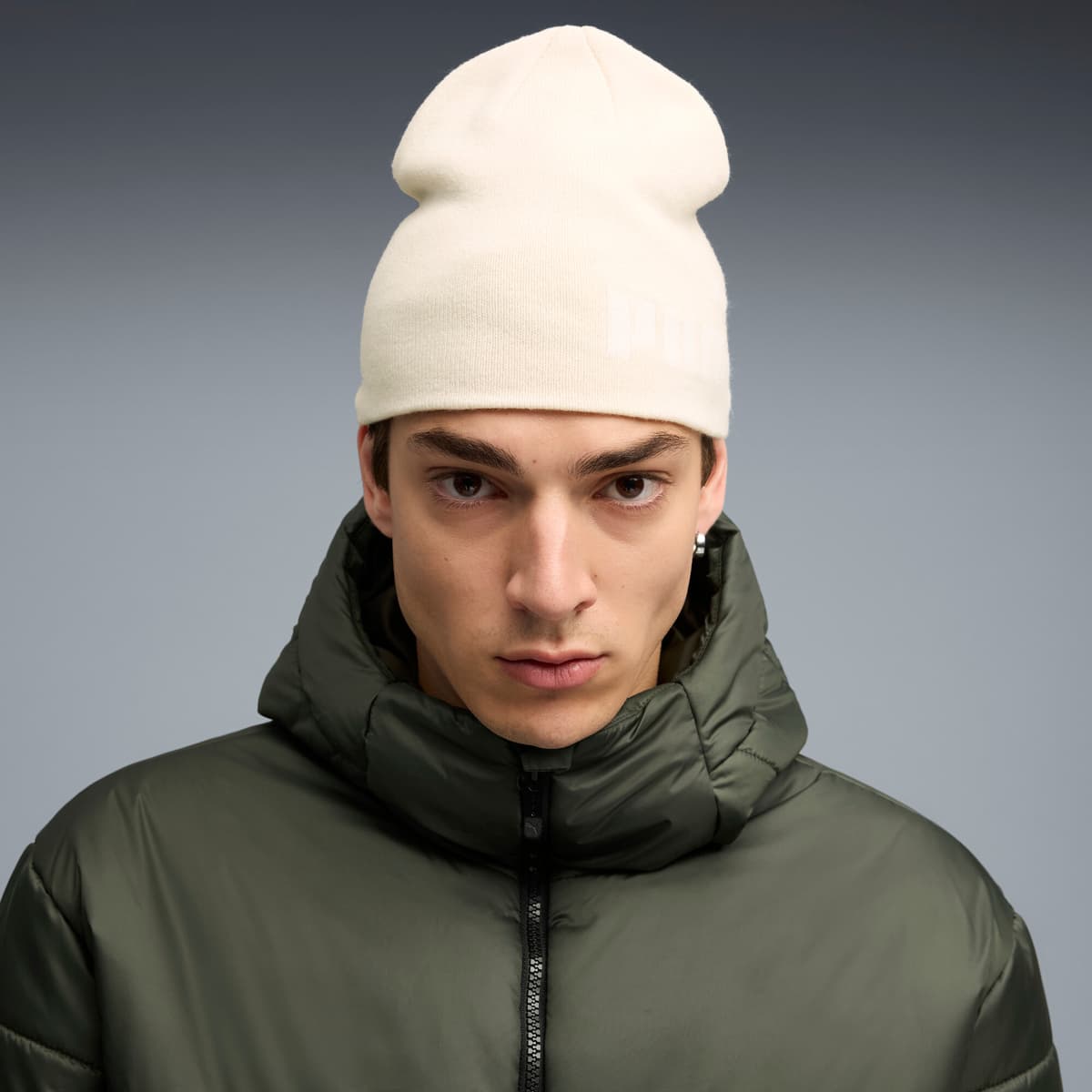 PUMA Essentials beani met middelhoge kroon zonder boord, Wit thumbnail 4