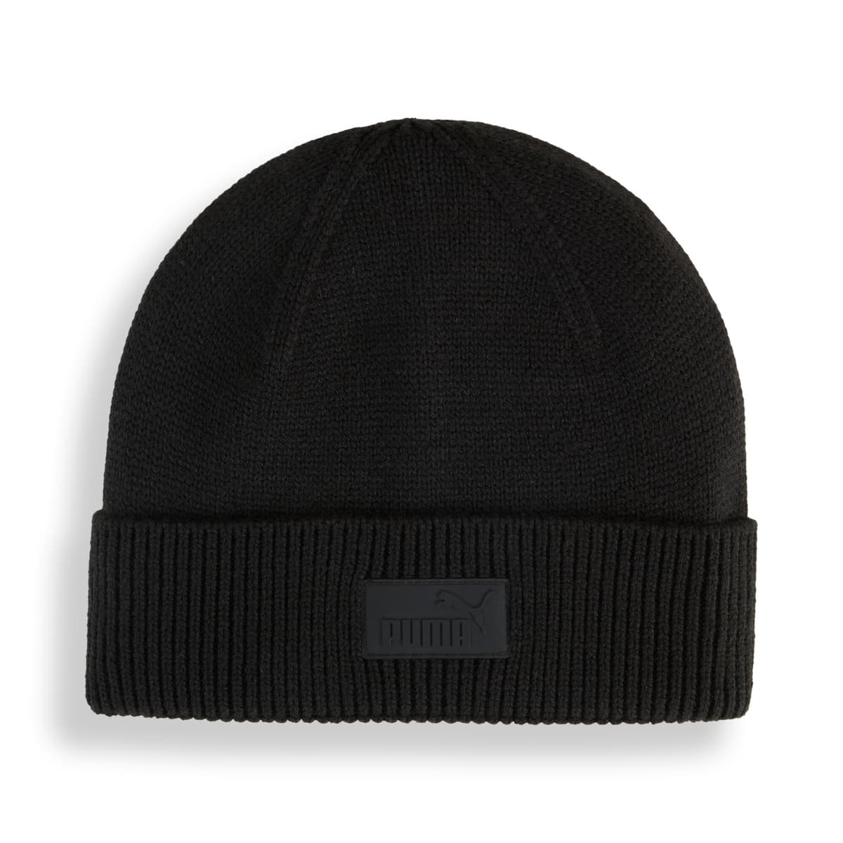 PUMA Essentials Elevated beanie met rubberen patch en lage kruin, Zwart