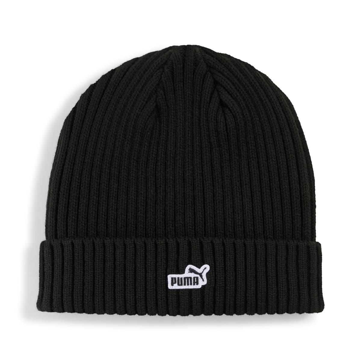 PUMA Essentials Patch beanie met middelhoge kroon, Zwart