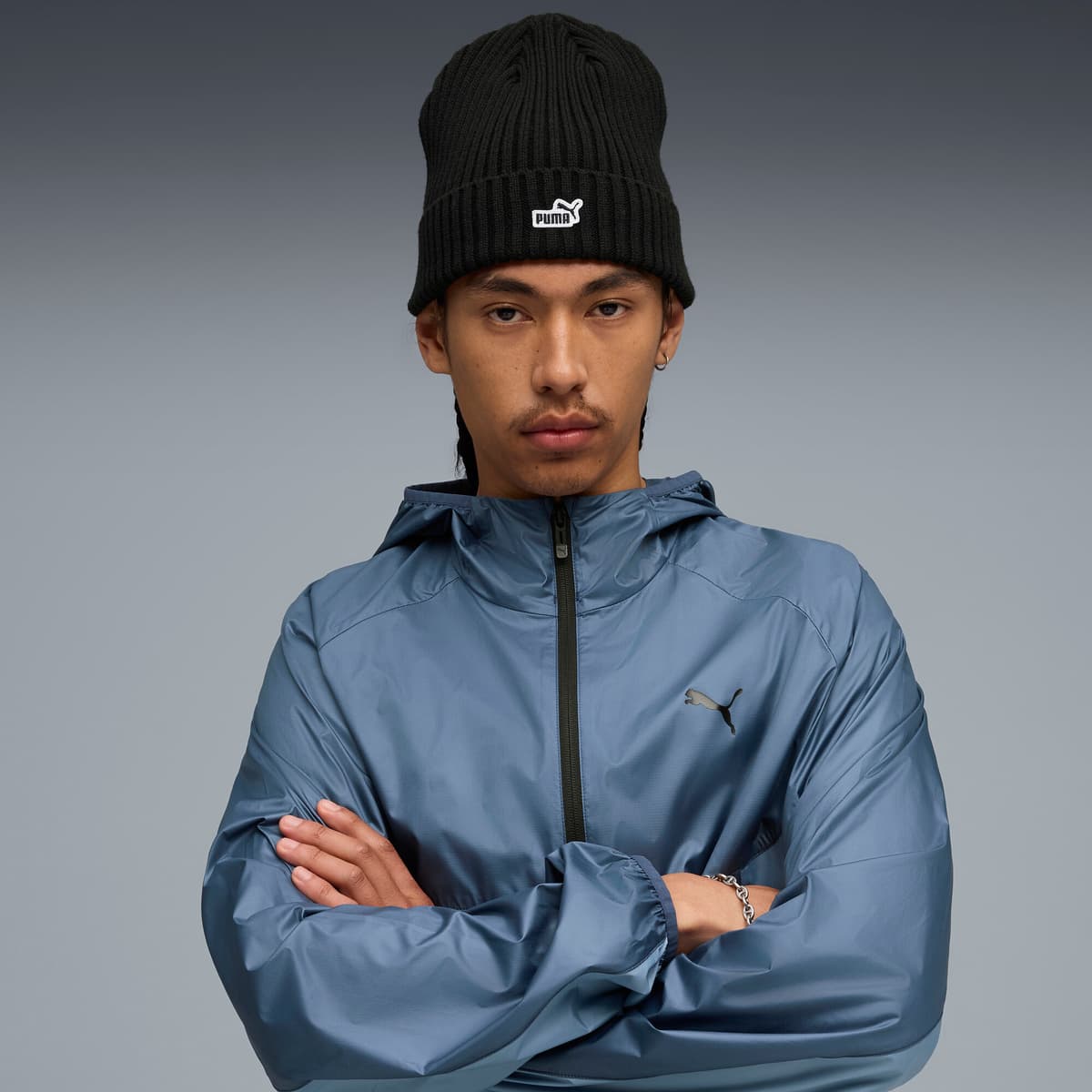 PUMA Essentials Patch beanie met middelhoge kroon, Zwart thumbnail 4