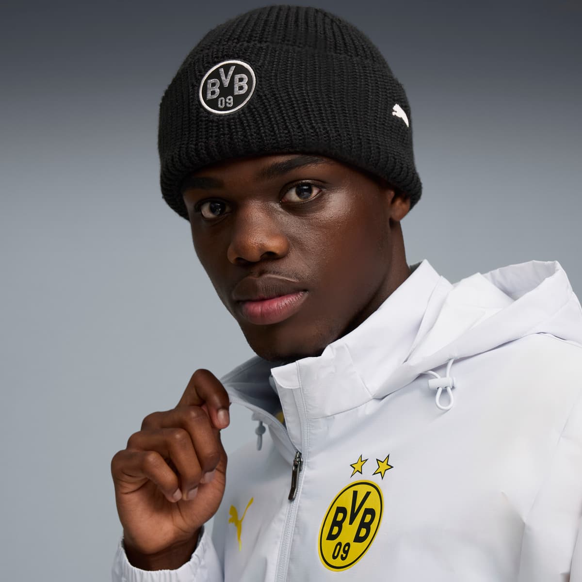 PUMA Borussia Dortmund Essentials beanie, Zwart/Grijs thumbnail 4