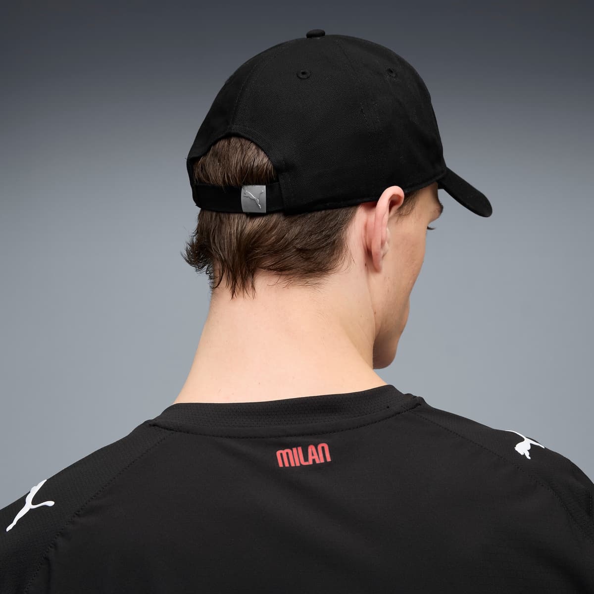 PUMA AC Milan Essentials pet uniseks, Zwart/Rood thumbnail 3