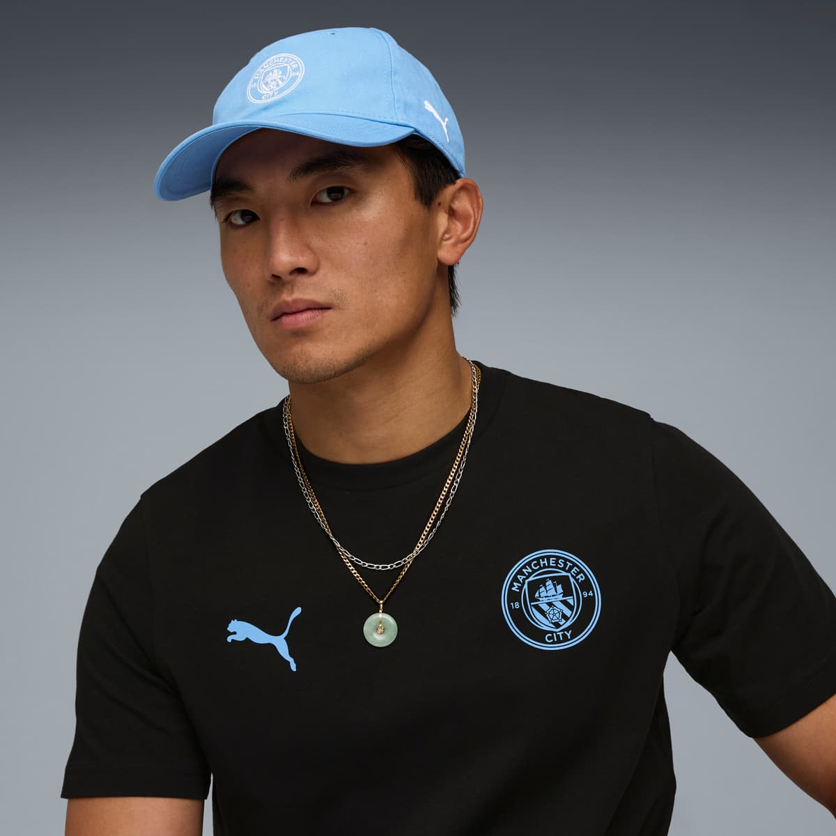 PUMA Manchester City Essentials-pet, Blauw/Wit thumbnail 4