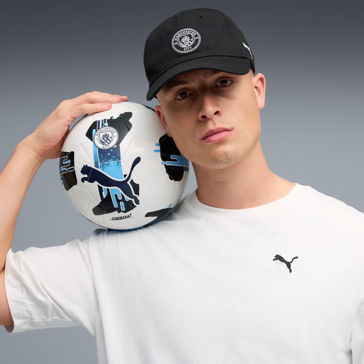 PUMA Manchester City Essentials-pet, Zwart/Zilver thumbnail 4