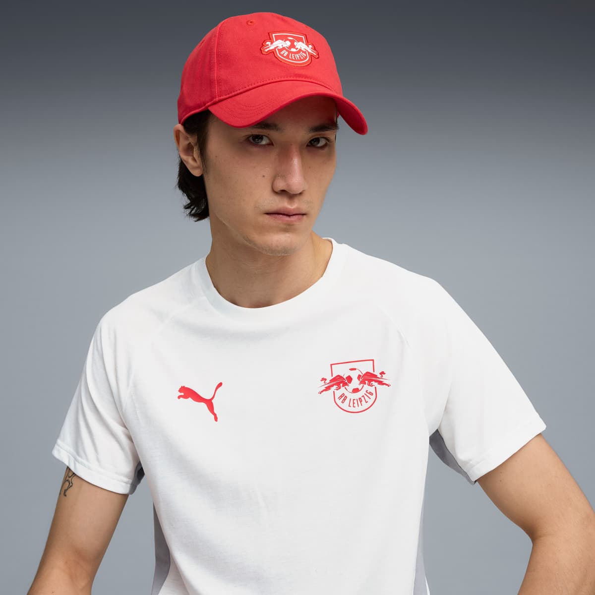 PUMA RB Leipzig Essentials uniseks pet, Rood/Wit thumbnail 4