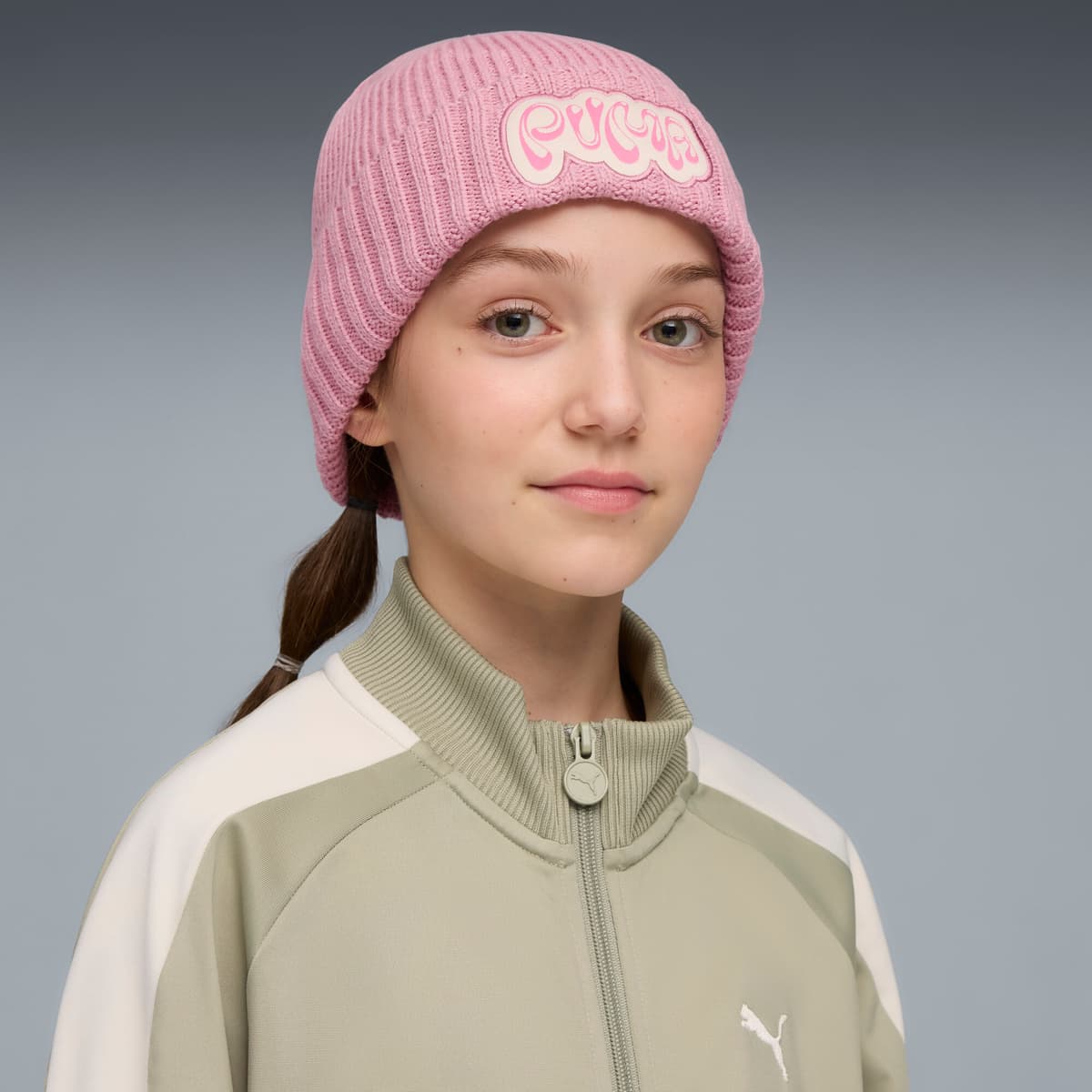PUMA Comic beanie met middelhoge kroon, Roze thumbnail 4