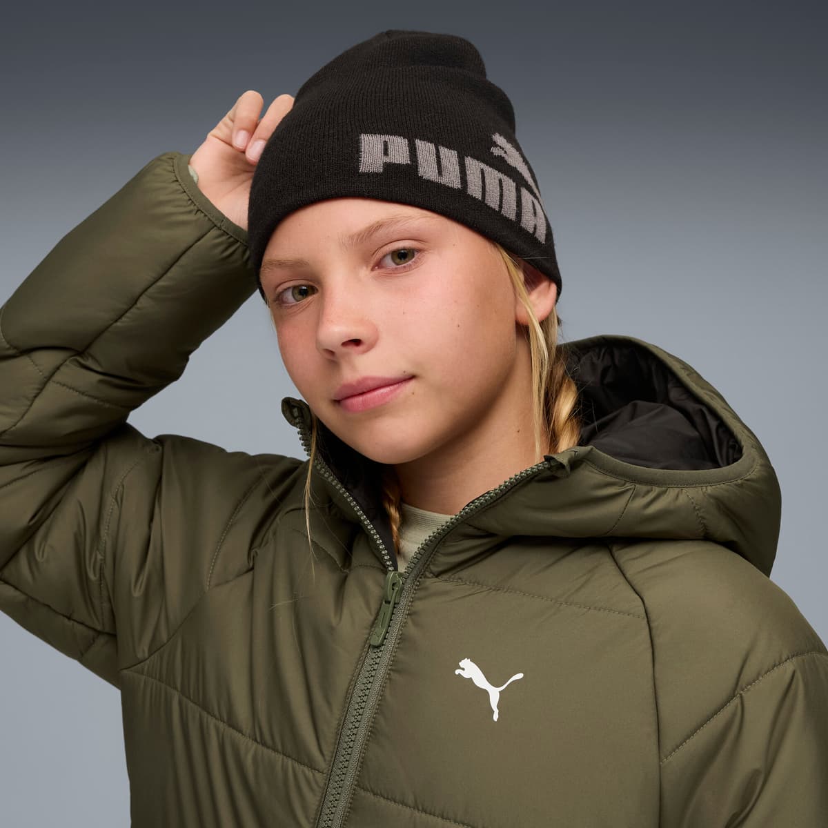 PUMA Essentials beanie met middelhoge kroon zonder boord, Zwart thumbnail 5