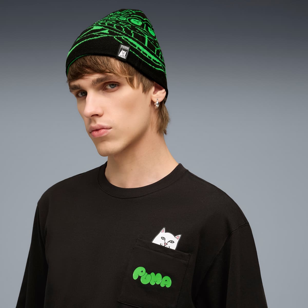 PUMA x RIPNDIP beanie, Groen/Zwart thumbnail 5