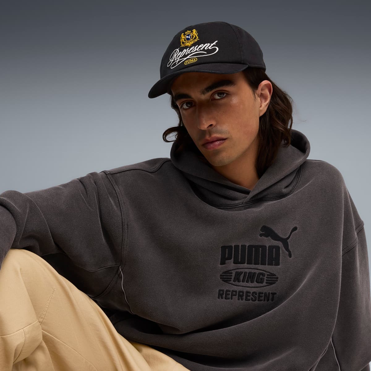 PUMA x REPRESENT pet, Zwart thumbnail 7