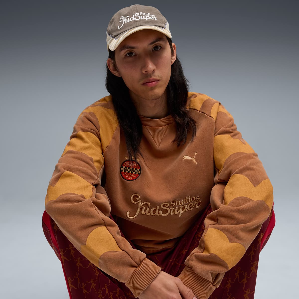 PUMA x KIDSUPER baseballpet, Beige/Brons thumbnail 5