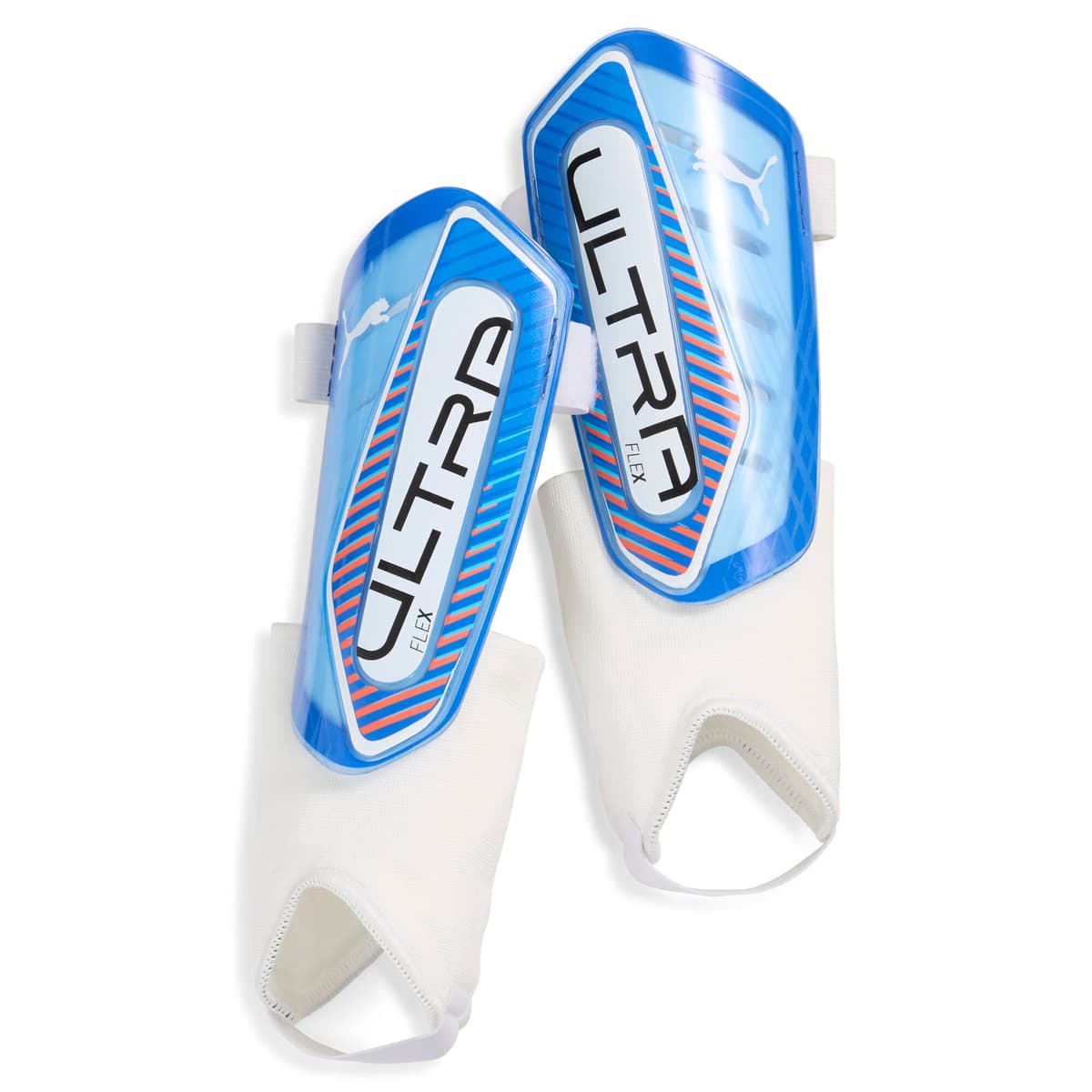 PUMA ULTRA Flex Football enkelbeschermers, Blauw/Rood/Wit, Maat L