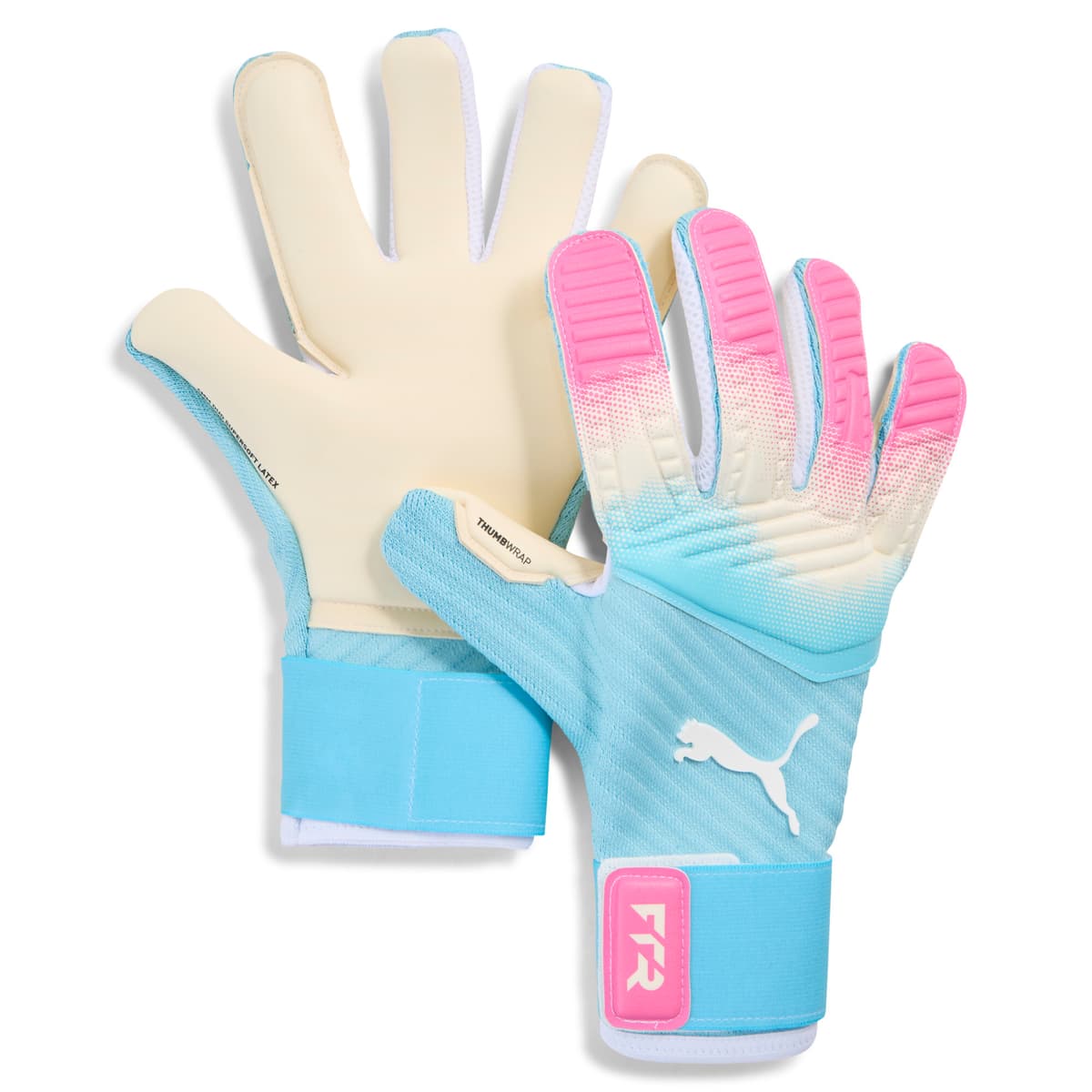 PUMA FUTURE Pro RE-CHARGE keepershandschoenen, Blauw/Roze/Wit, Maat 8