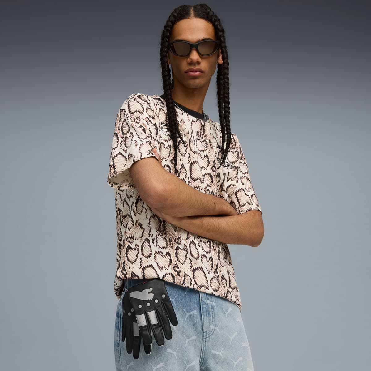 A$AP ROCKY x PUMA handschoenen, Zwart/Rood/Wit, Maat L thumbnail 5