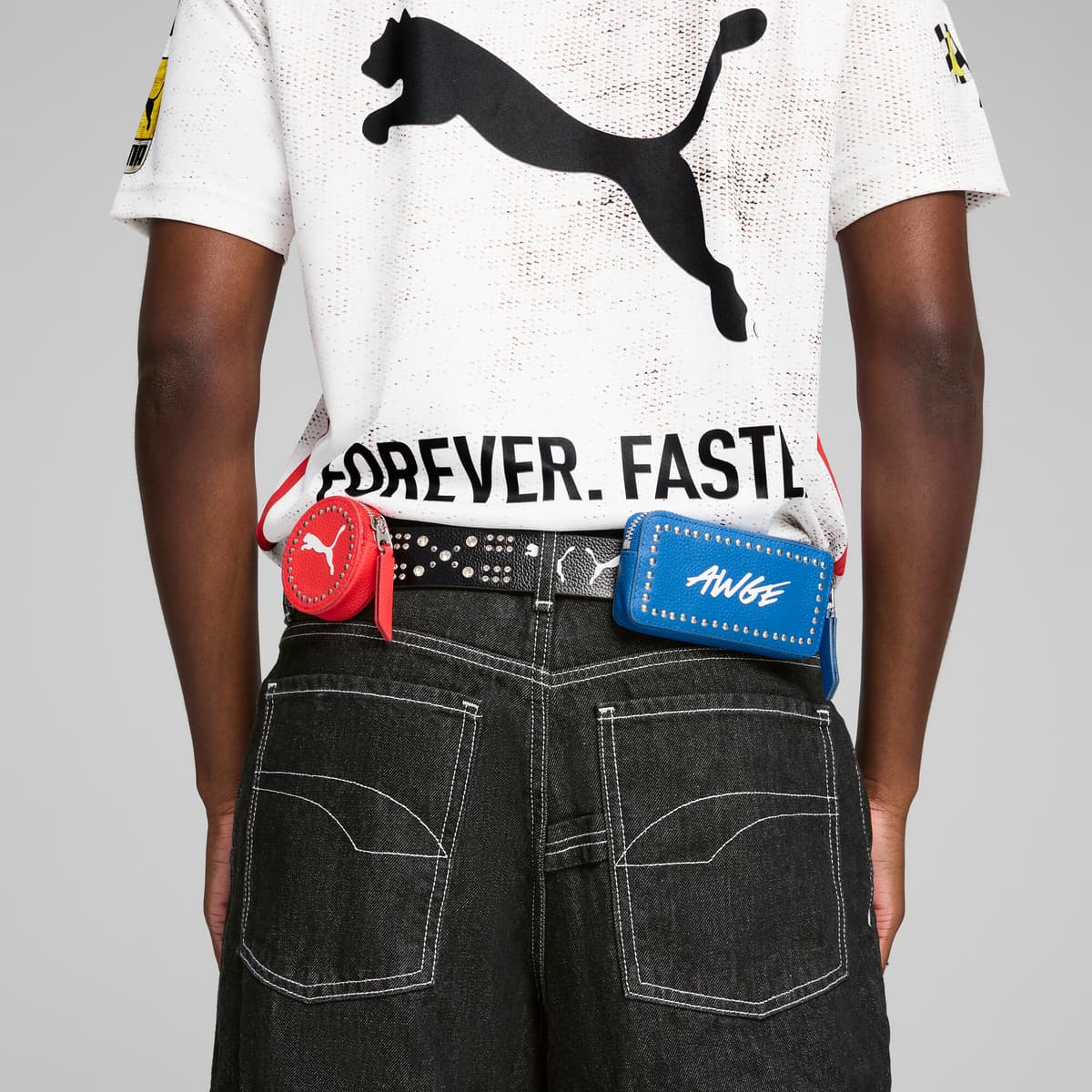 A$AP ROCKY x PUMA leren riem, Zwart, Maat L thumbnail 3