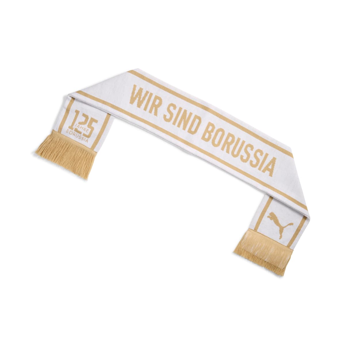 PUMA Borussia MÃ¶nchengladbach Essentials sjaal, Wit/Goud thumbnail 2