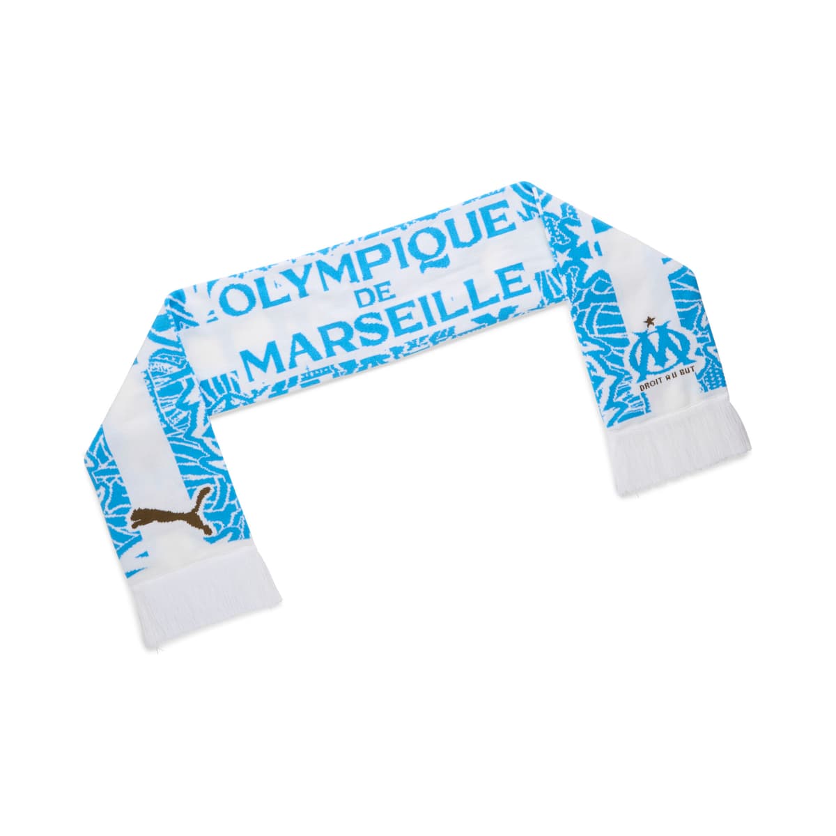 PUMA Olympique de Marseille Essentials Scarf, Blauw/Wit