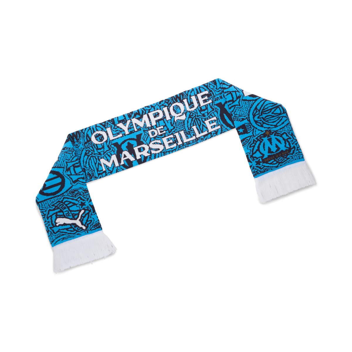 PUMA Olympique de Marseille Essentials Scarf, Blauw/Wit