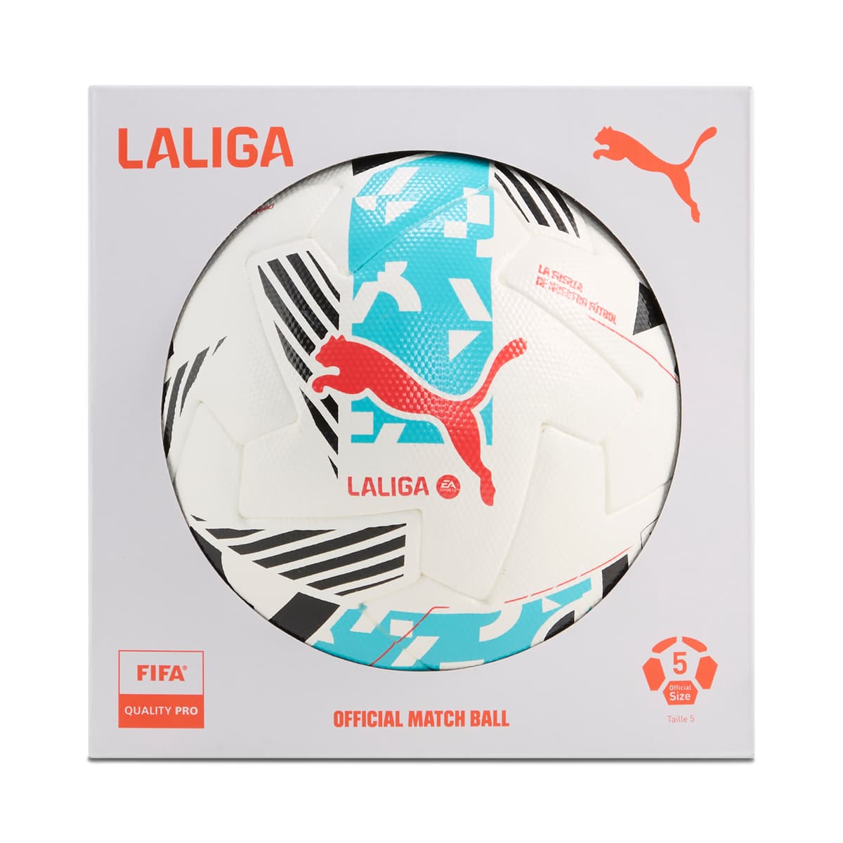 PUMA Orbita LaLiga 1 voetbal (FIFAÂ® Quality Pro), Wit/Meerkleurig, Maat 5 thumbnail 2