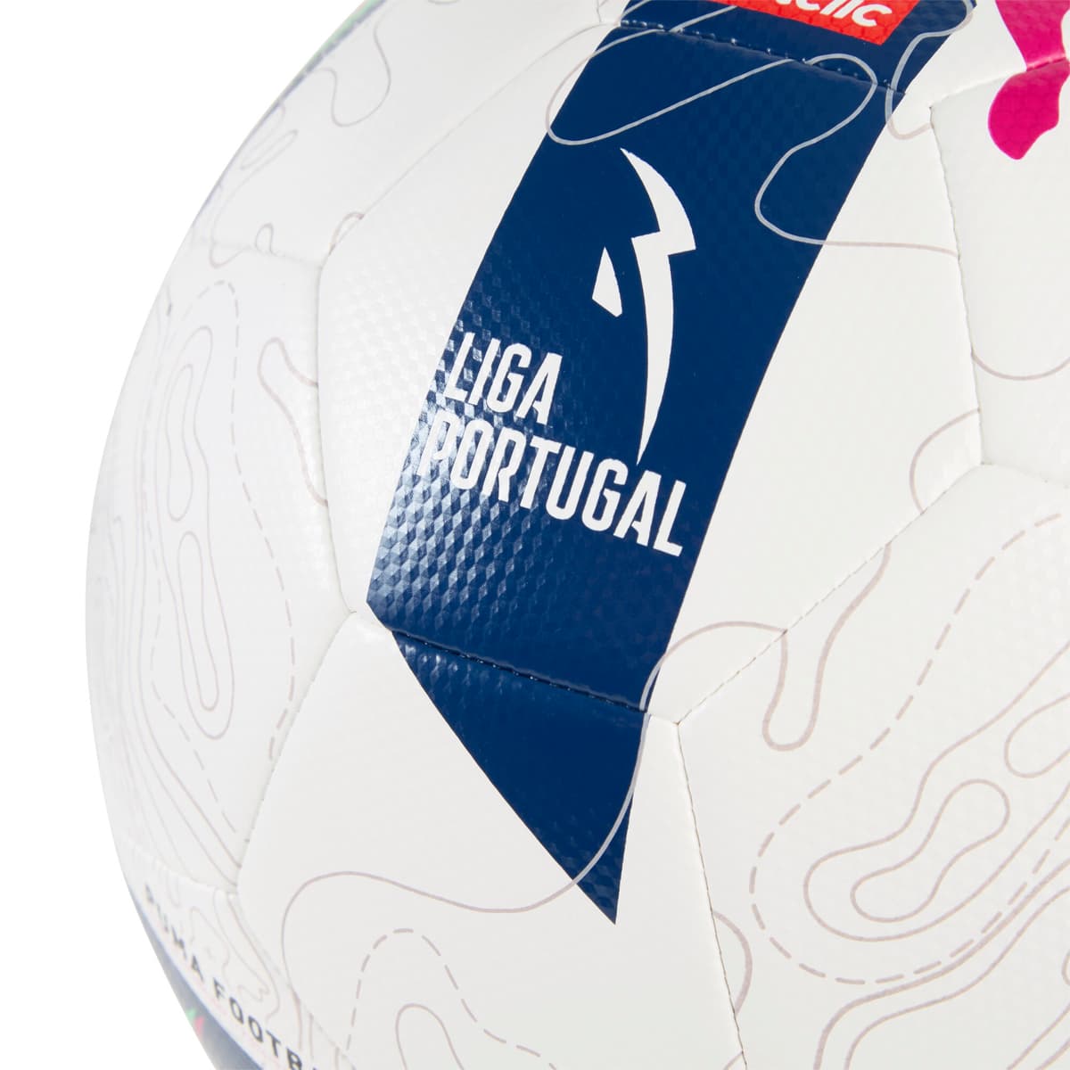 PUMA Orbita Liga Portugal voetbal, Wit/Meerkleurig, Maat 3 thumbnail 2