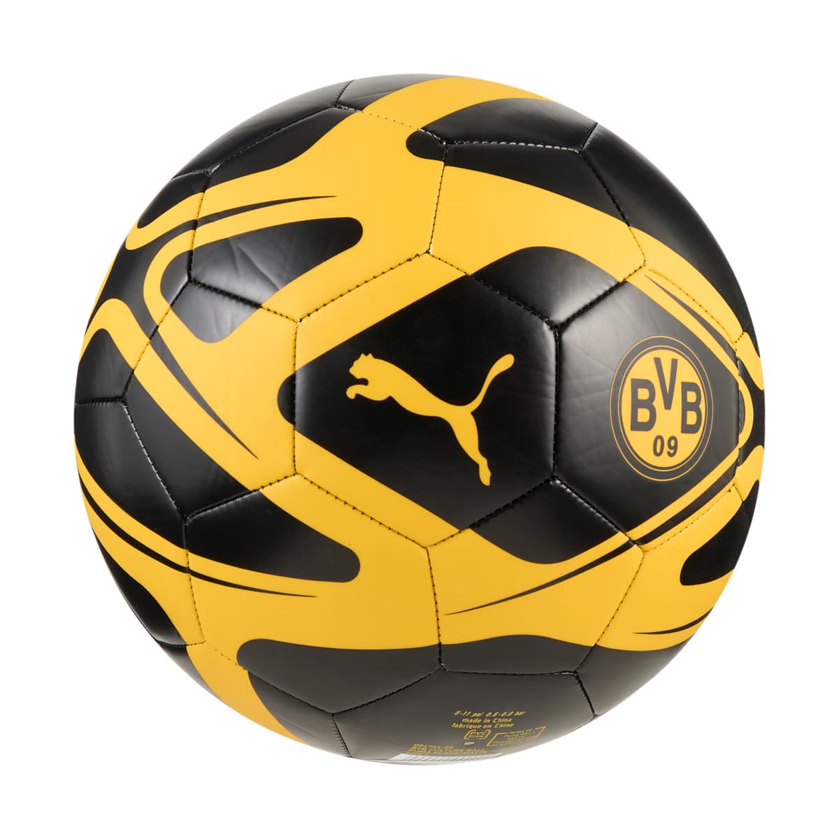 PUMA Borussia Dortmund CULTURE voetbal, Zwart/Goud, Maat 5 thumbnail 2