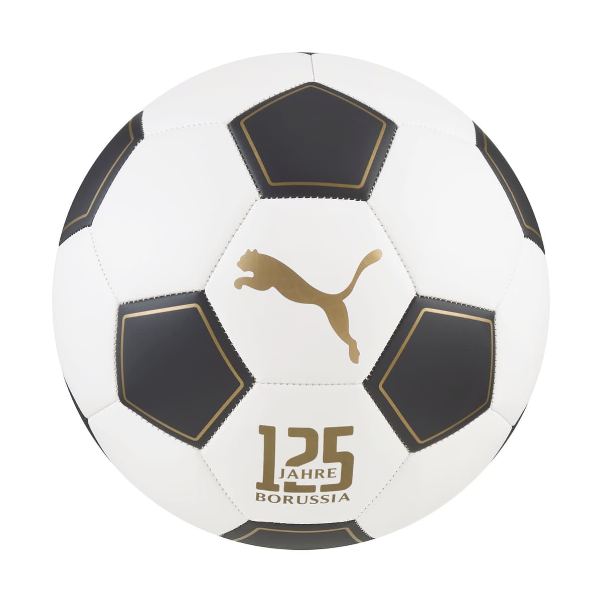 PUMA Borussia MÃ¶nchengladbach voetbal 125-jarig jubileum, Wit/Goud, Maat 5 thumbnail 2