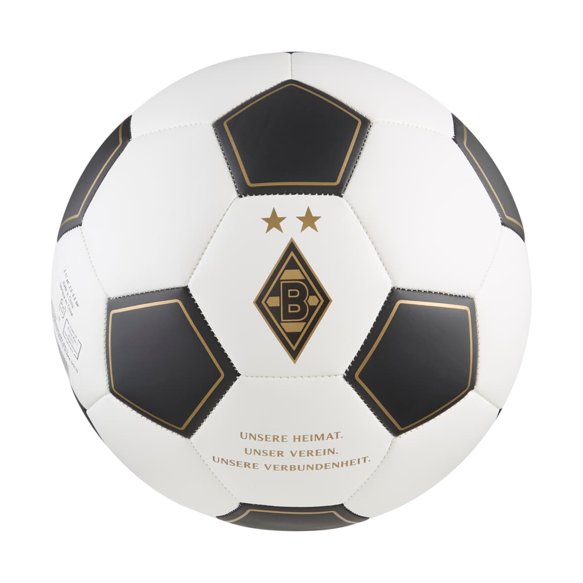 PUMA Borussia MÃ¶nchengladbach voetbal 125-jarig jubileum, Wit/Goud, Maat 5