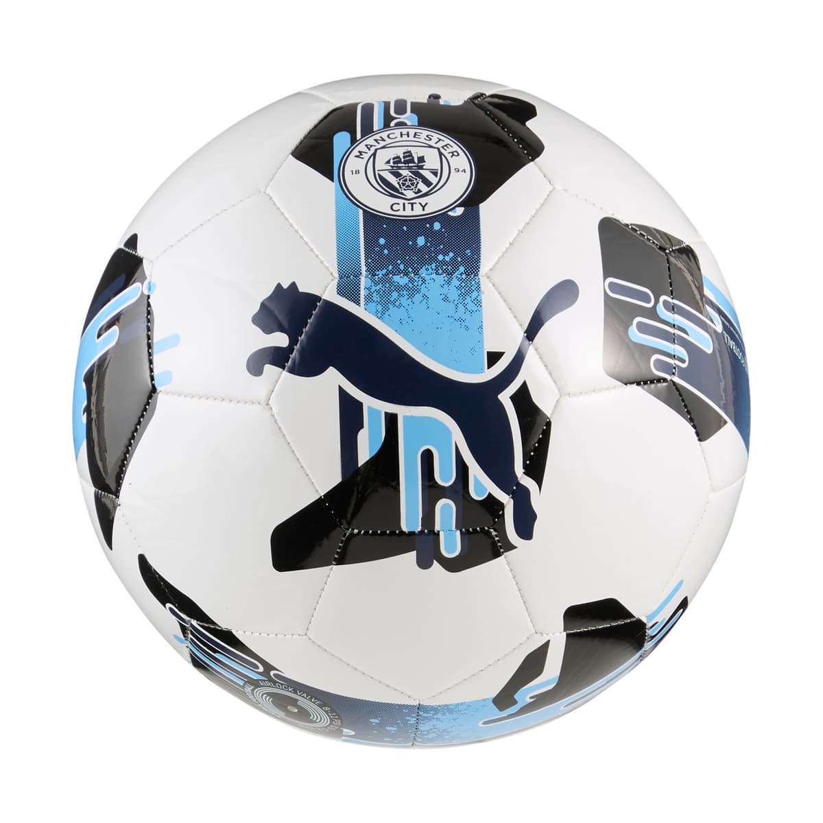 PUMA Manchester City Orbita 6 trainingsbal, Blauw/Wit, Maat 5