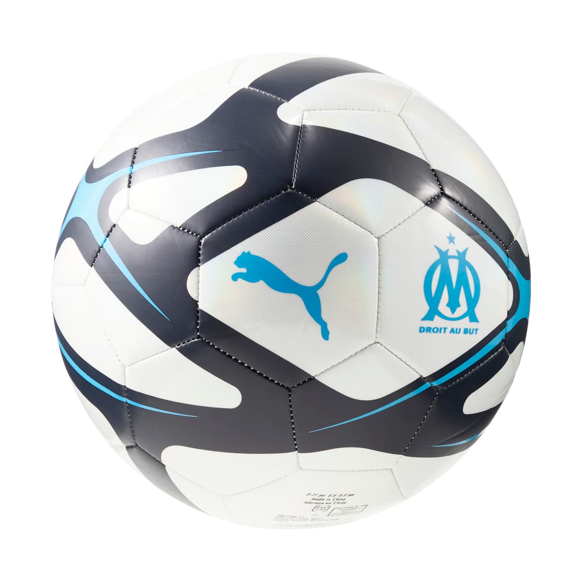 PUMA Olympique de Marseille CULTURE voetbal, Blauw/Wit, Maat 5 thumbnail 2