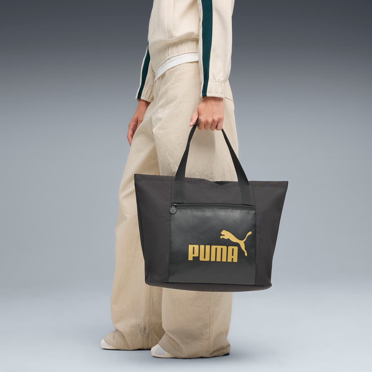 PUMA Campus shopper, Zwart/Goud thumbnail 6