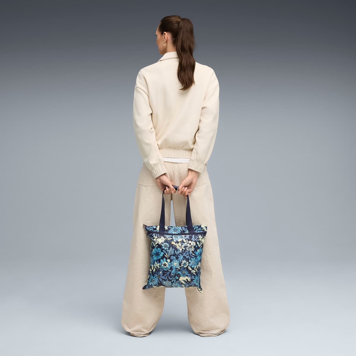 PUMA Pop draagtas voor Dames, Blauw thumbnail 4