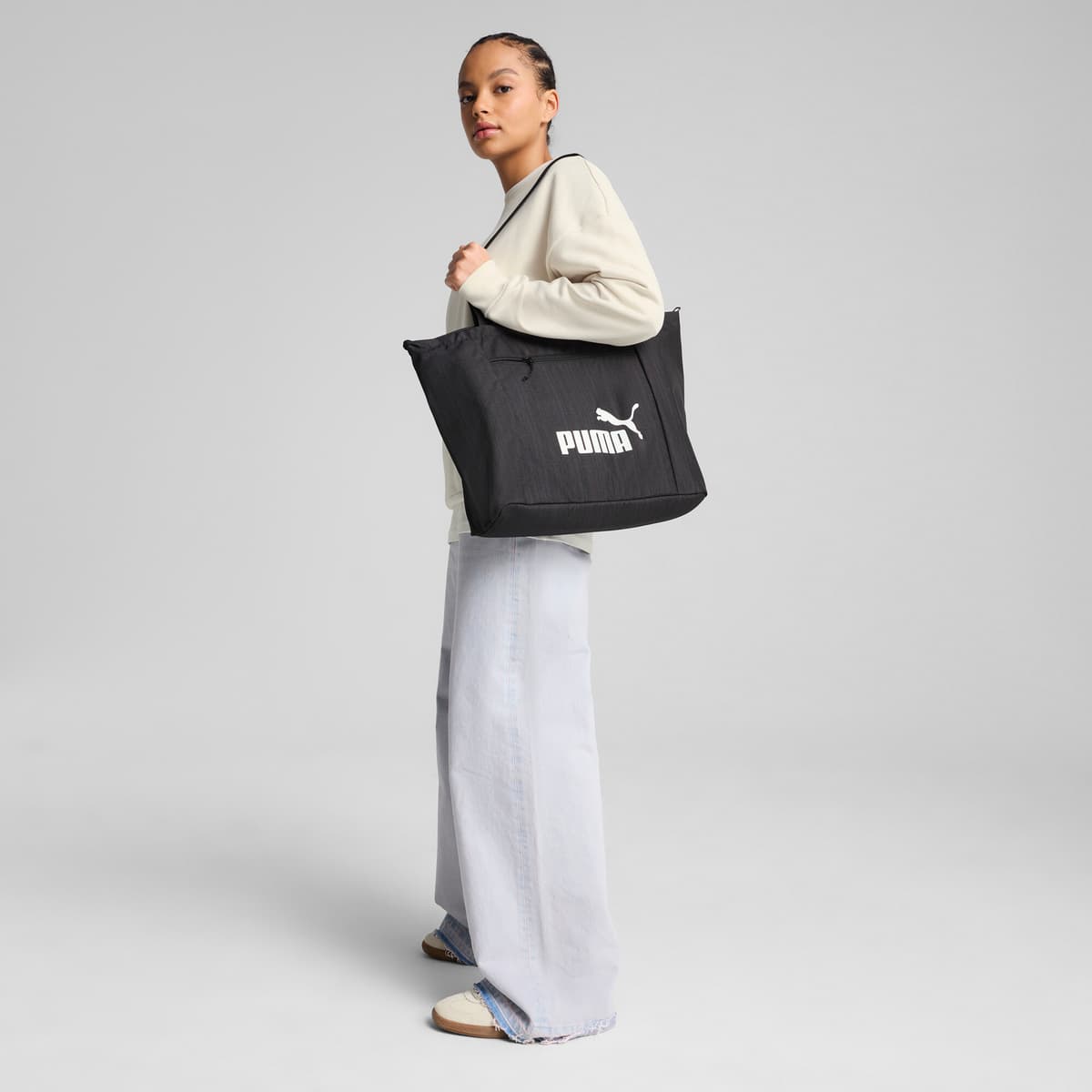 PUMA Base shopper voor Dames, Zwart thumbnail 6