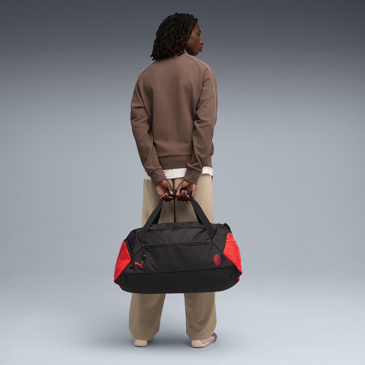 PUMA AC Milan teamtas (55 l), Zwart/Rood thumbnail 5