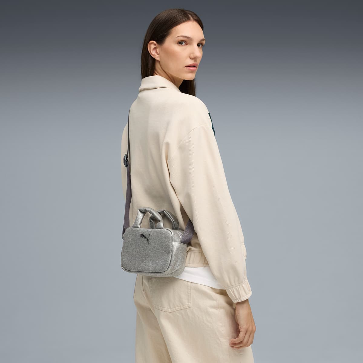 PUMA UP Glam mini-sporttas voor Dames, Grijs thumbnail 5