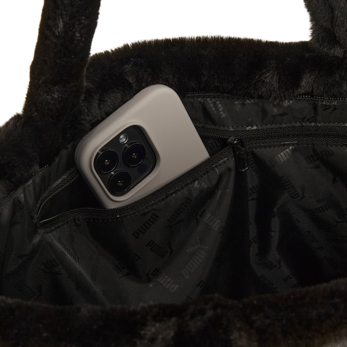 PUMA UP 17L shopper van imitatiebont voor Dames, Zwart thumbnail 2