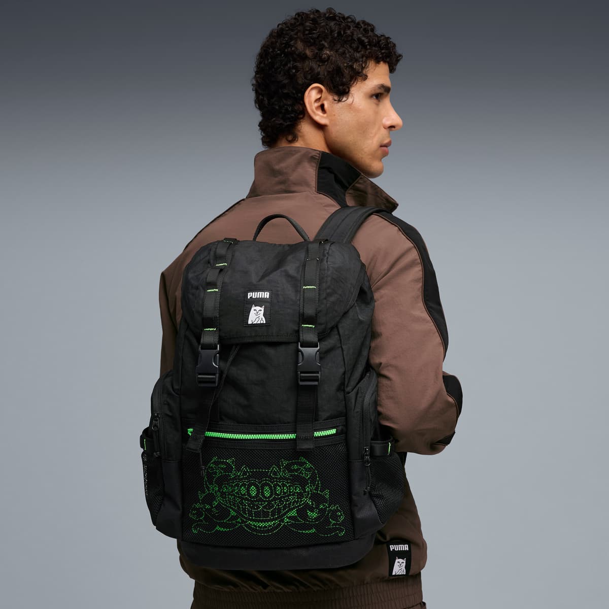 PUMA x RIPNDIP 25L rugzak voor Heren, Zwart thumbnail 6