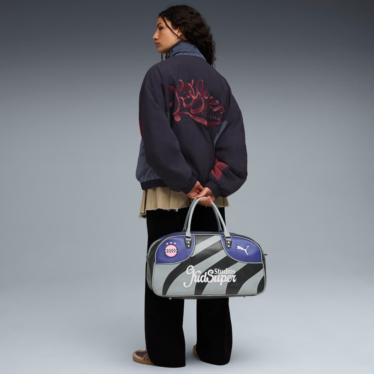 PUMA x KIDSUPER sporttas van 30 liter, Zwart/Grijs thumbnail 9