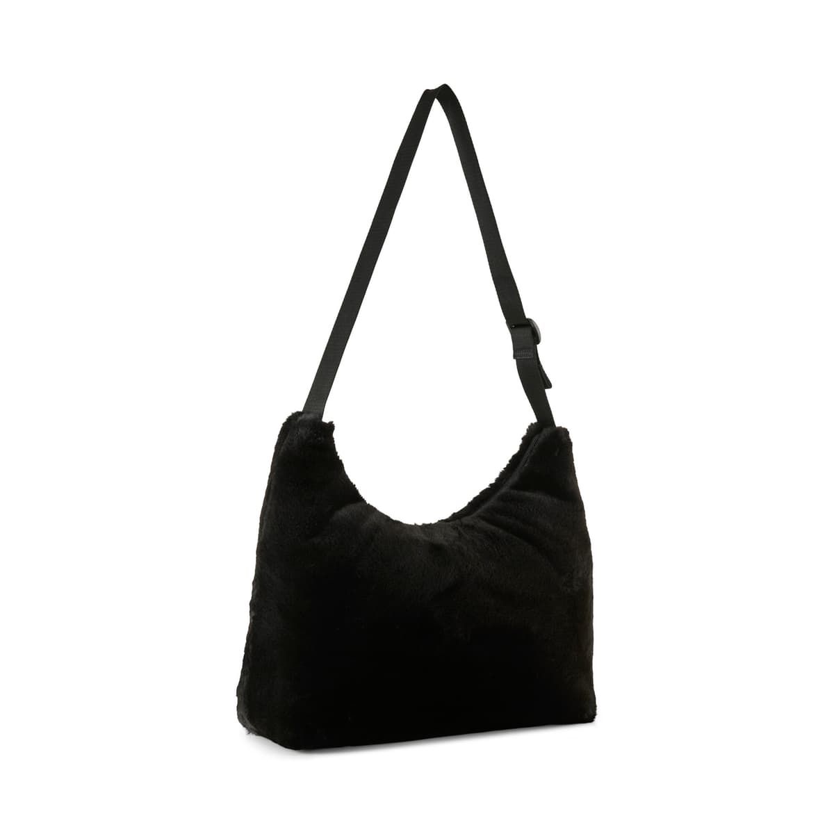 PUMA UP Slouchy hobotas van imitatiebont voor Dames, Zwart thumbnail 4