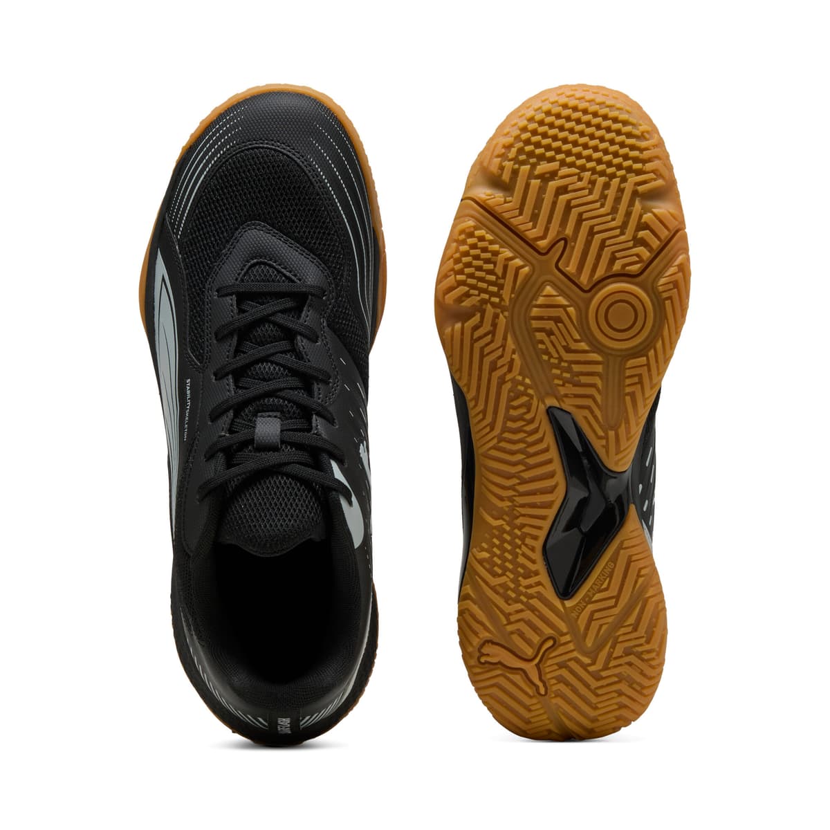 PUMA Solarflash III zaalschoenen, Zwart/Grijs, Maat 38 thumbnail 4