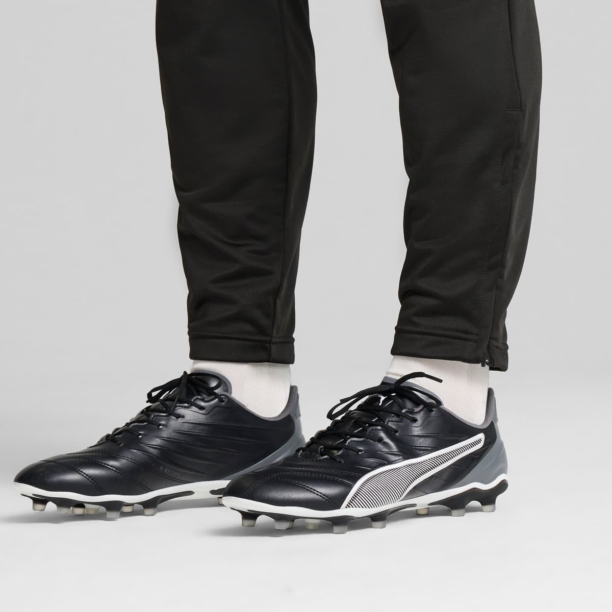 PUMA KING PROÂ FG/AG voetbalschoenen, Zwart/Grijs/Wit, Maat 40 thumbnail 8