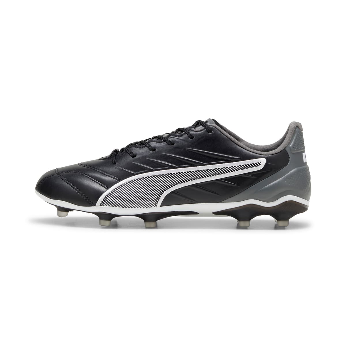 PUMA KING PROÂ FG/AG voetbalschoenen, Zwart/Grijs/Wit, Maat 40