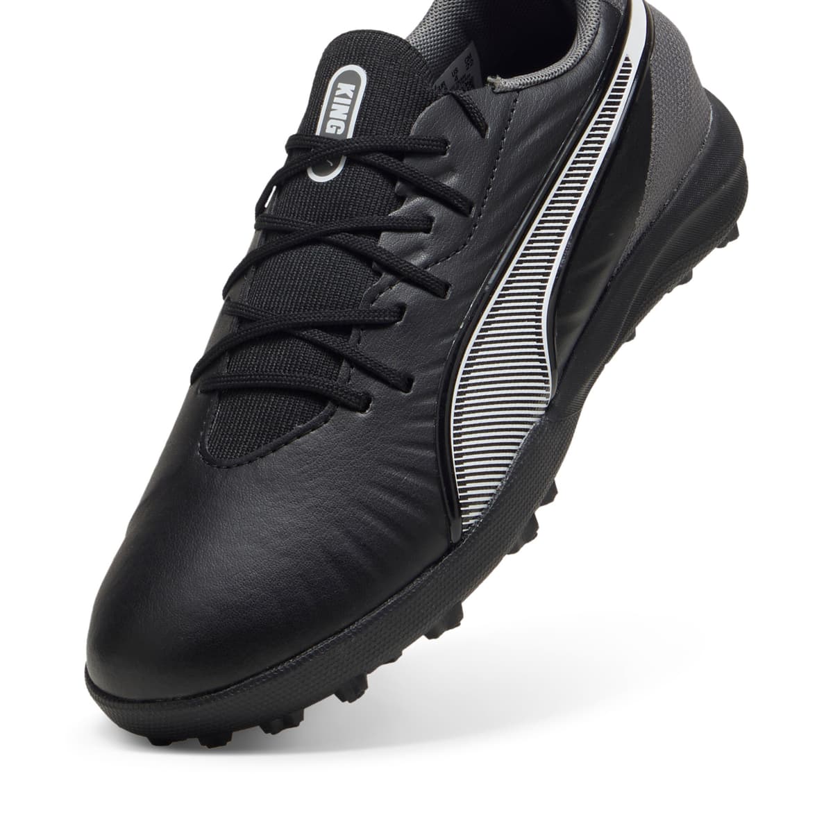 PUMA KING MATCH TT voetbalschoenen, Zwart/Grijs/Wit, Maat 29 thumbnail 2