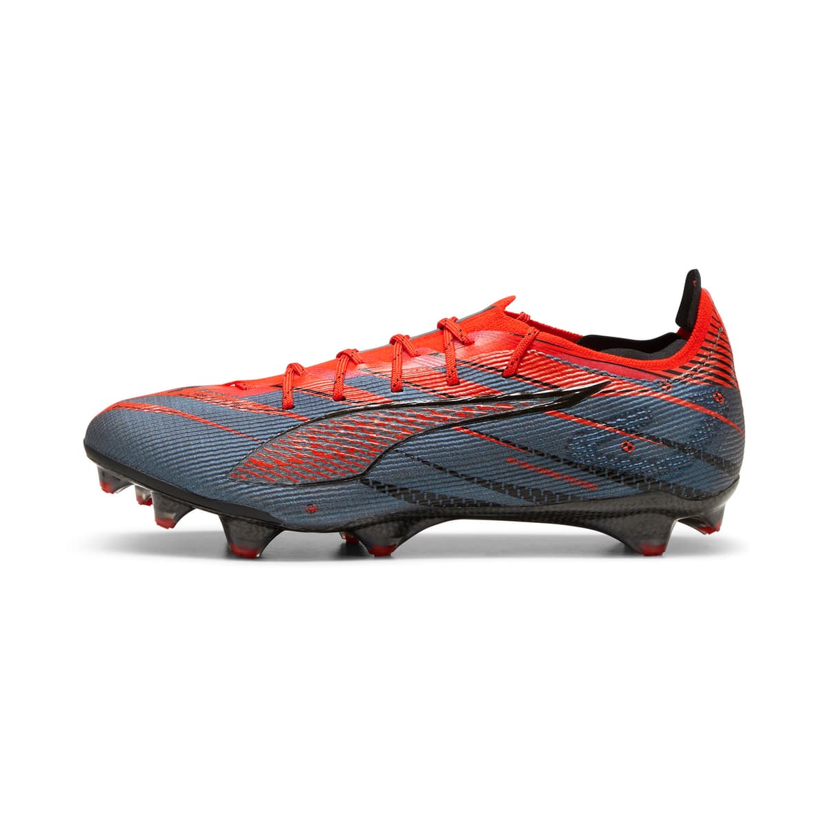 PUMA ULTRA 5 CARBON SPEED FG voetbalschoenen, Roze/Zwart/Rood, Maat 40